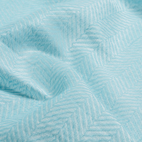 Menthol Herringbone Linen Cotton Scarf