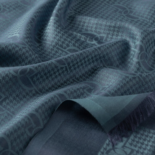 Menthol IE Monogram Cotton Silk Scarf