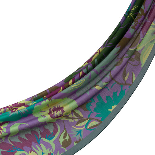 Menthol Nihavent Print Tencel Scarf