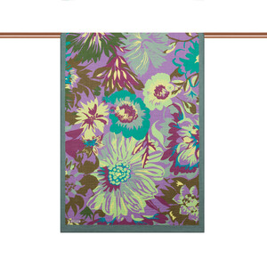 Menthol Nihavent Print Tencel Scarf - Thumbnail