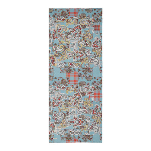 Menthol Patchwork Print Tencel Scarf