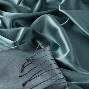 Menthol Reversible Silk Scarf - Thumbnail