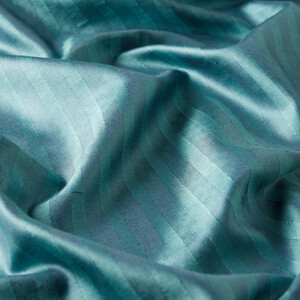 Menthol Stripe Patterned Silk Shawl - Thumbnail