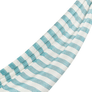 Menthol Striped Linen Cotton Scarf - Thumbnail