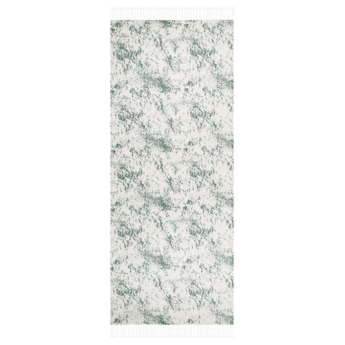 Mentol Marble Print Silk Scarf