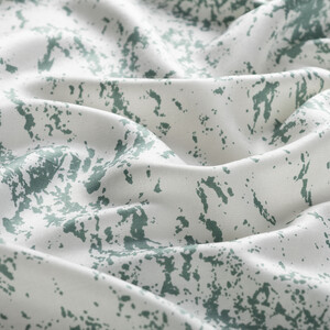 Mentol Marble Print Silk Scarf - Thumbnail