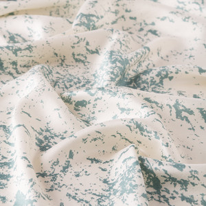 شال حرير بتصميم رخامي لون منثول - Thumbnail