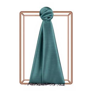 ipekevi - Mentol Patlıcan Moru Çift Taraflı İpek Şal