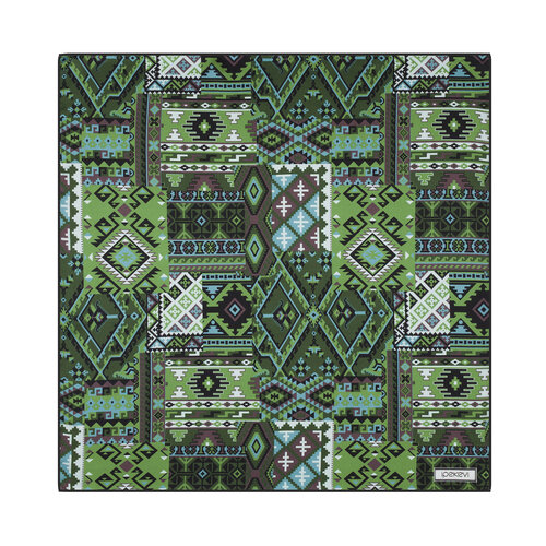 Mentol Sihirli Halı Saten İpek Mendil 