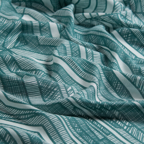 Mentol Sketch Print Scarf