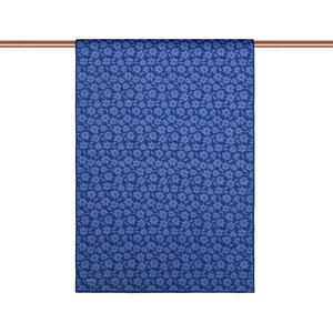ipekevi - Metalic Blue Orange Flower Cotton Scarf (1)