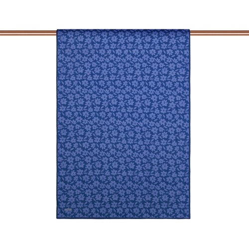 Metalic Blue Orange Flower Cotton Scarf