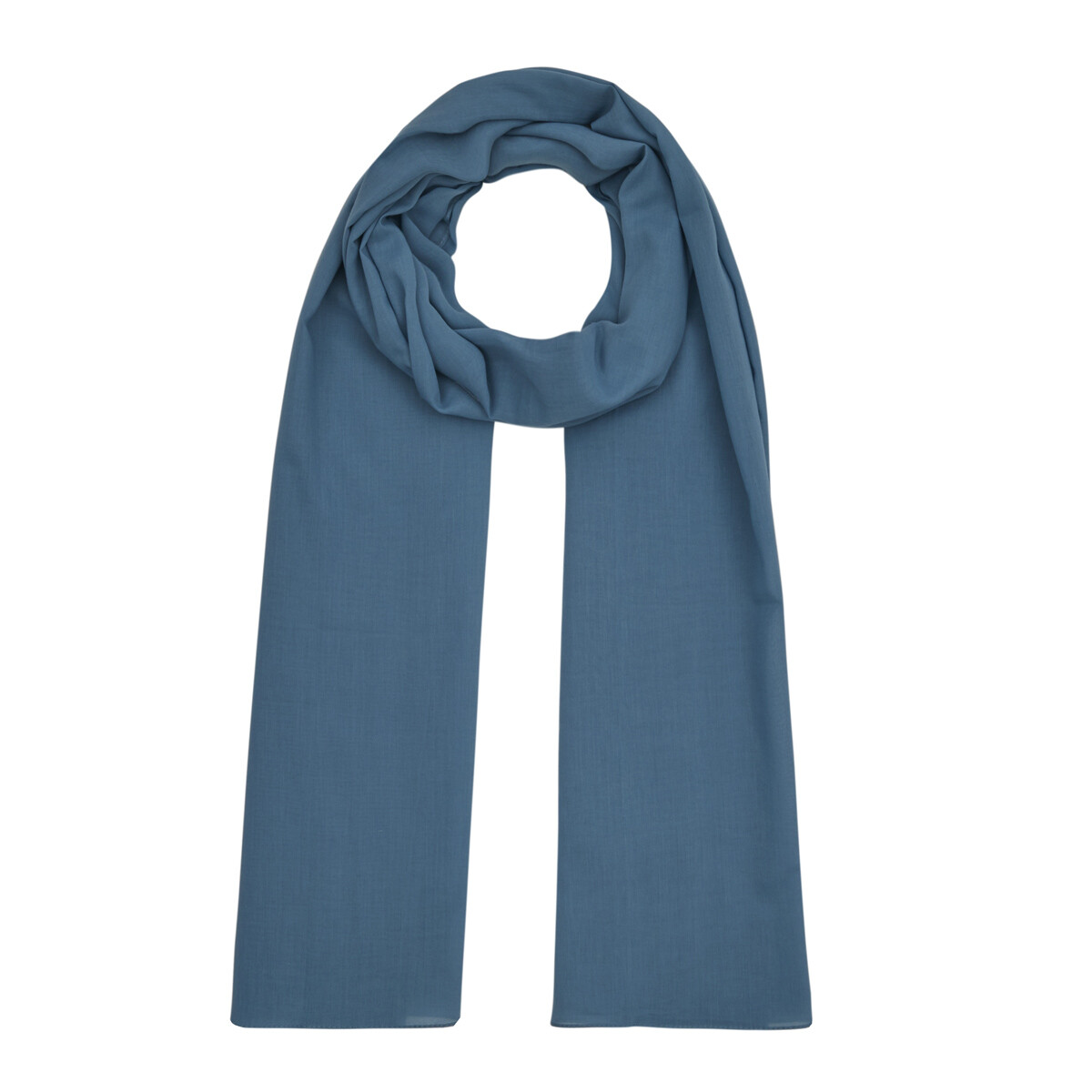 Metalic Blue Plain Cotton Scarf Ipekevi