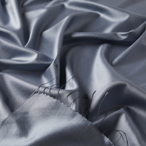 Metalic Blue Plain Silk Scarf 