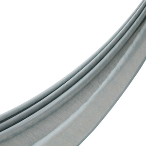 ipekevi - شال قطن وحرير تصميم هندسي لون أزرق معدني