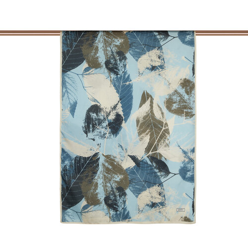Metallic Blue Defoliation Cotton Rayon Scarf 