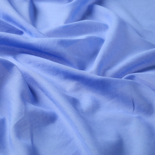 Metallic Blue Plain Cotton Scarf