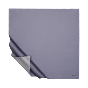Metallic Blue Plain Silk Twill Scarf - Thumbnail