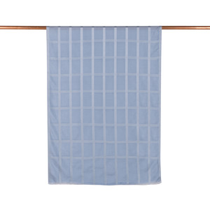 Metallic Blue Satin Silk Scarf - Thumbnail