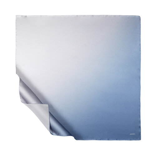 Metallic Silver Gradient Satin Silk Scarf