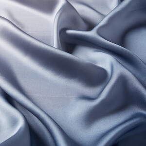 Metallic Silver Gradient Satin Silk Scarf - Thumbnail