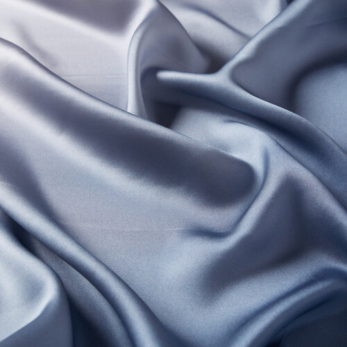 Metallic Silver Gradient Satin Silk Scarf