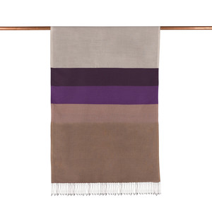 ipekevi - Metallic Silver Kushak Striped Silk Scarf (1)