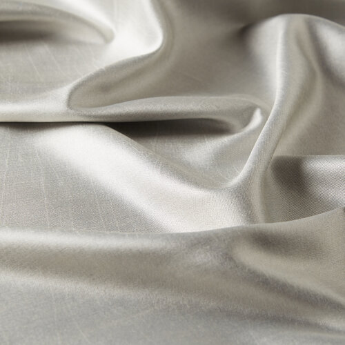 Metallic Silver Reversible Silk Neck Scarf