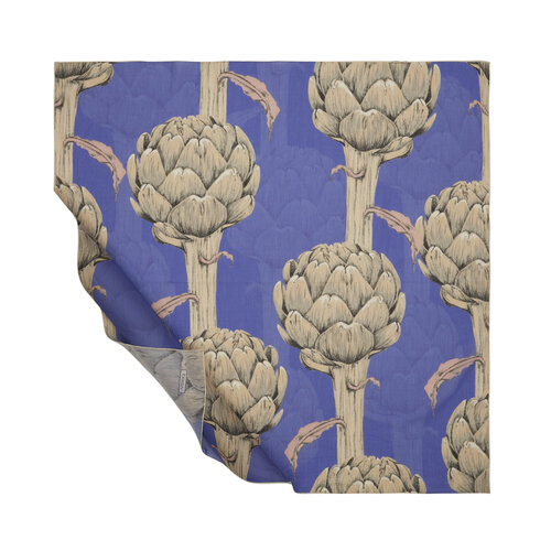 Midnight Blue Artichoke Blossom Cotton Scarf