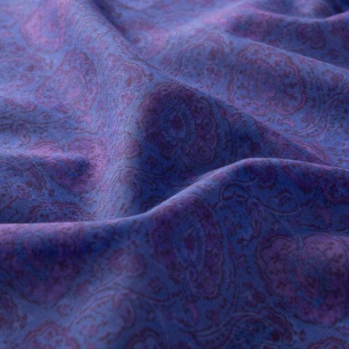 Midnight Blue Emerald Garden Cotton Scarf