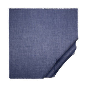 Midnight Blue Lurex Wool Silk Scarf - Thumbnail