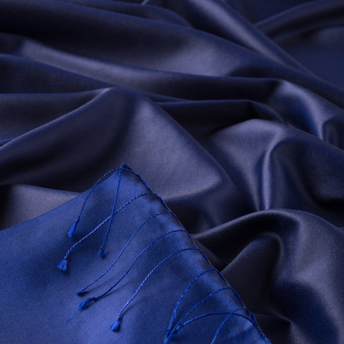 Midnight Blue Reversible Silk Scarf