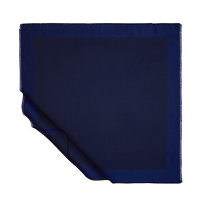 Midnight Blue Reversible Silk Scarf - Thumbnail