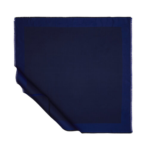 Midnight Blue Reversible Silk Scarf