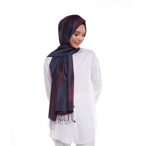 Midnight Blue Spray Paint Print Silk Scarf