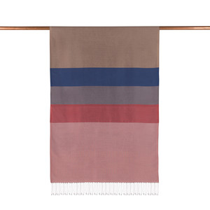 ipekevi - Milky Brown Kushak Striped Silk Scarf (1)