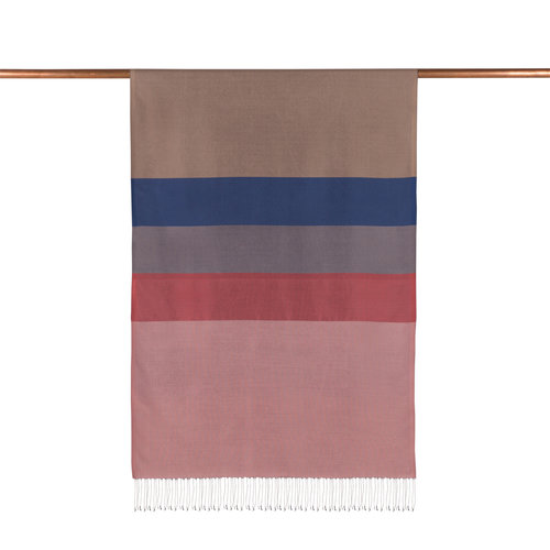 Milky Brown Kushak Striped Silk Scarf