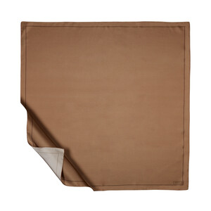 Milky Coffee Frame Silk Twill Scarf - Thumbnail