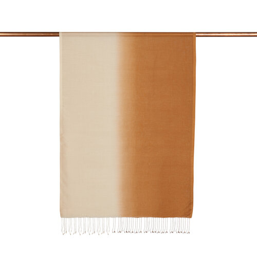 Milky Coffee Gradient Silk Scarf