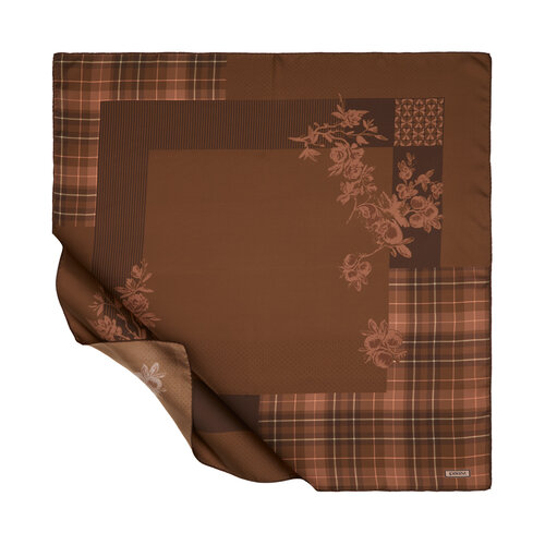 Milky Coffee Highlands Twill Silk Scarf