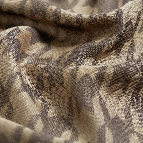 Milky Coffee Houndstooth Patterned Scarf