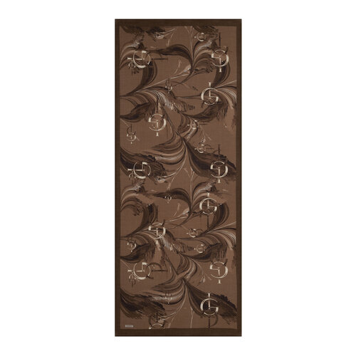 Milky Coffee Mono Flow Print Tencel Scarf