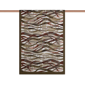 ipekevi - Milky Coffee Mono Wave Print Tencel Scarf (1)