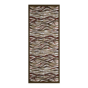 Milky Coffee Mono Wave Print Tencel Scarf - Thumbnail
