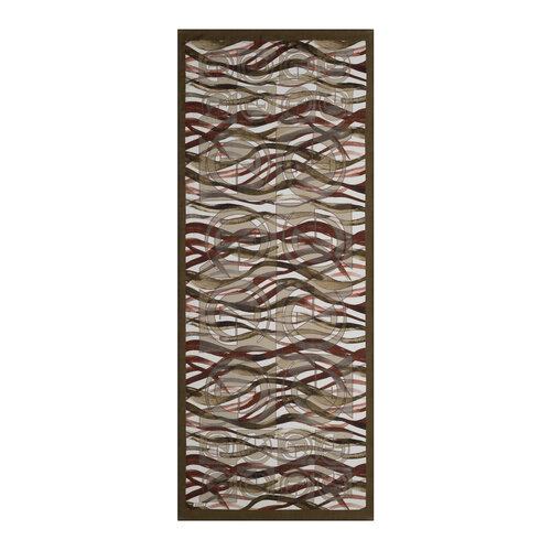 Milky Coffee Mono Wave Print Tencel Scarf