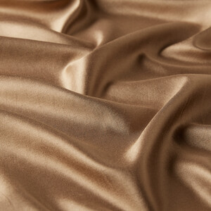 Milky Coffee Reversible Silk Neck Scarf - Thumbnail