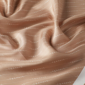 Milky Coffee Signature Silk Twill Scarf - Thumbnail