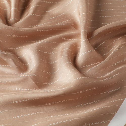 Milky Coffee Signature Silk Twill Scarf