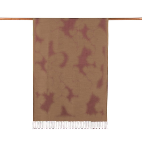 Milky Coffee Spray Paint Print Silk Scarf