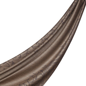 Milky Coffee Vine Garden Print Scarf - Thumbnail